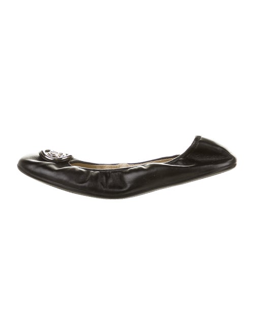Bally Leather Ballet Flats Black