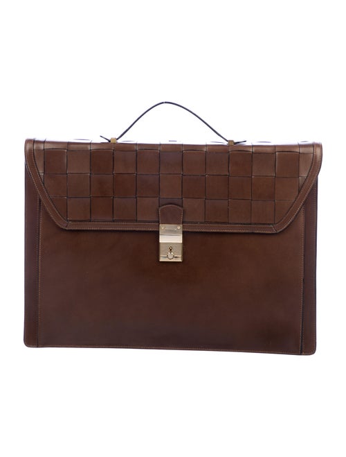 Bally Leather Briefcase Brown
