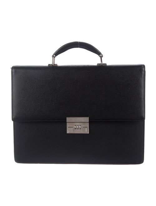 Bally Leather Briefcase Black