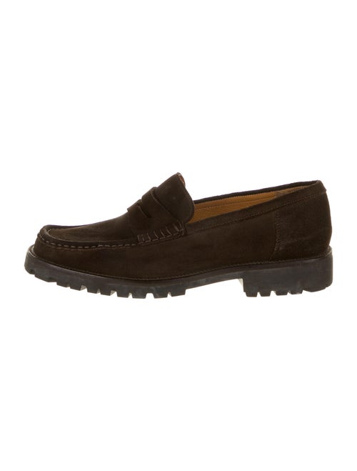 Bally Suede Dress Loafers Brown