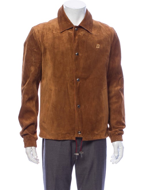 Bally Suede Jacket Brown