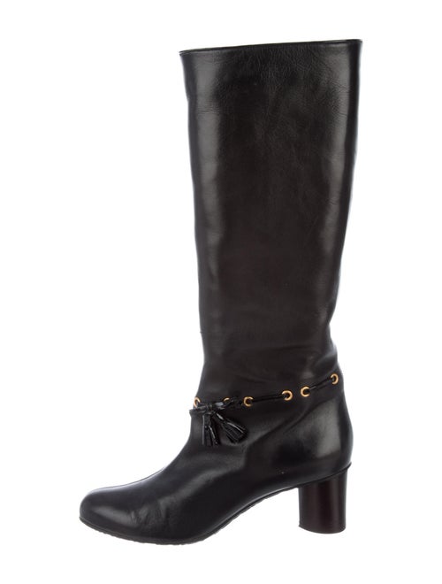 Bally Leather Riding Boots Black