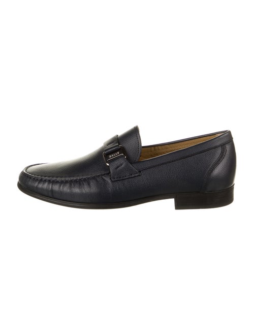 Bally Leather Dress Loafers Blue