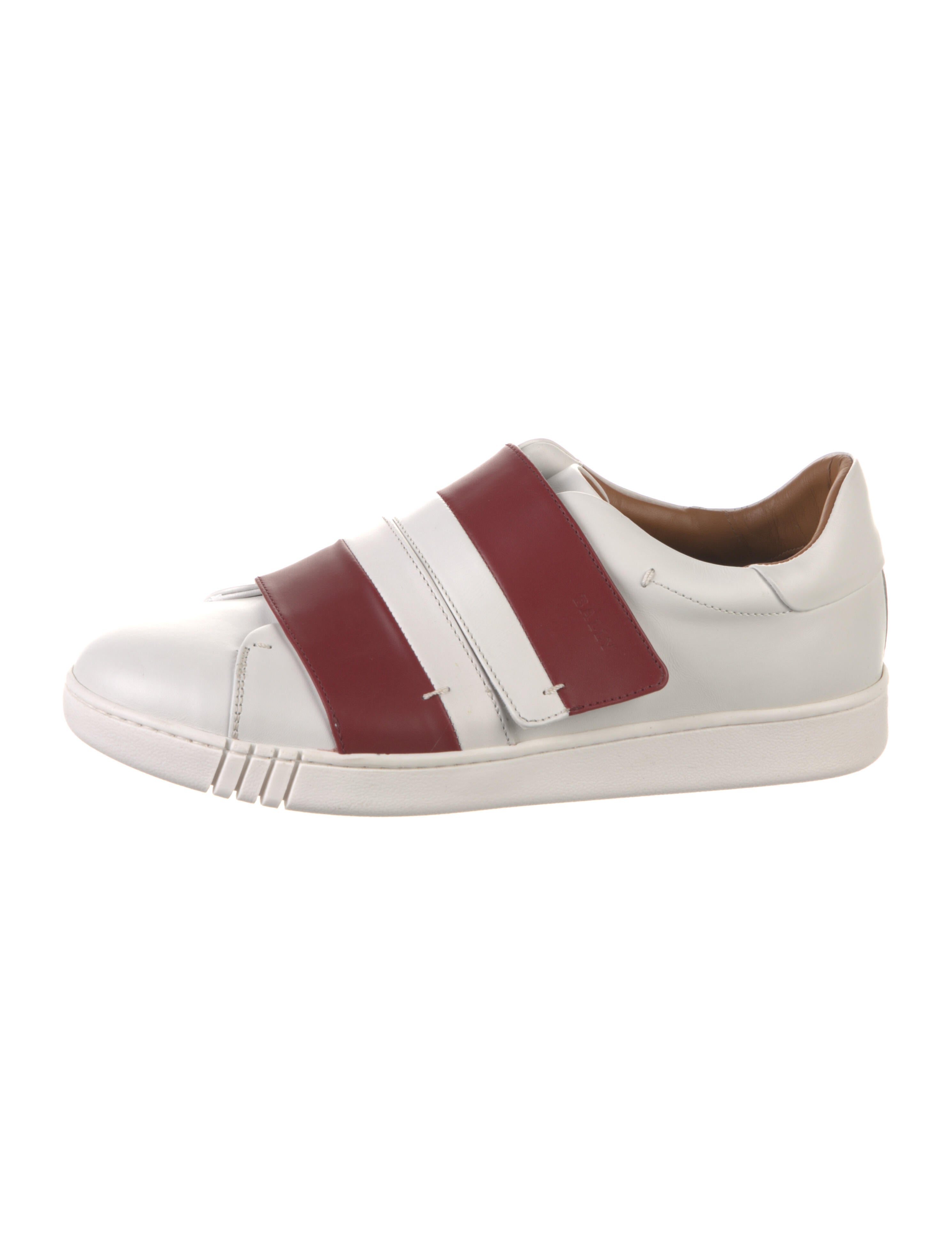 burgundy bally sneakers