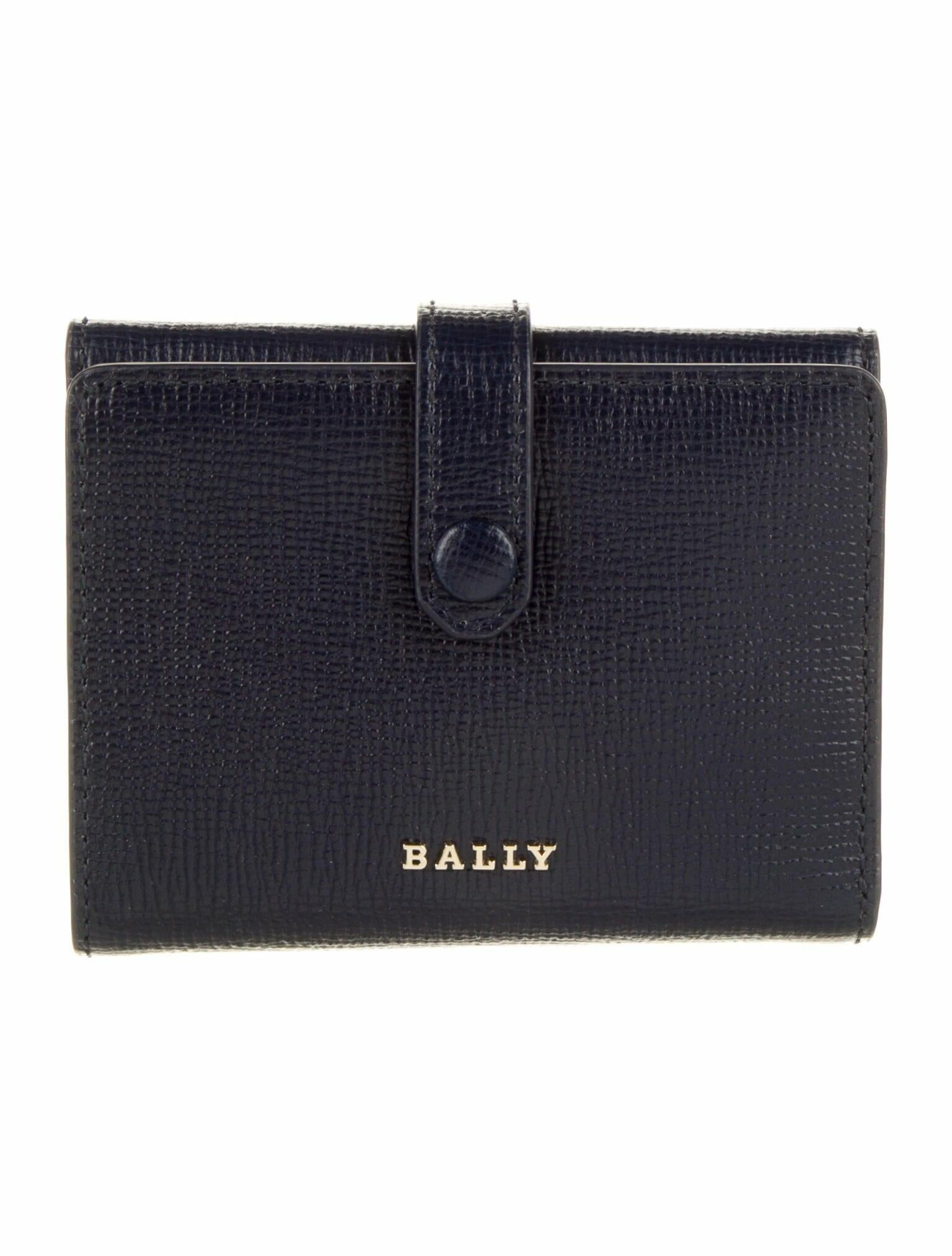 Bally Marthy Leather French Purse Blue Wallets, Accessories