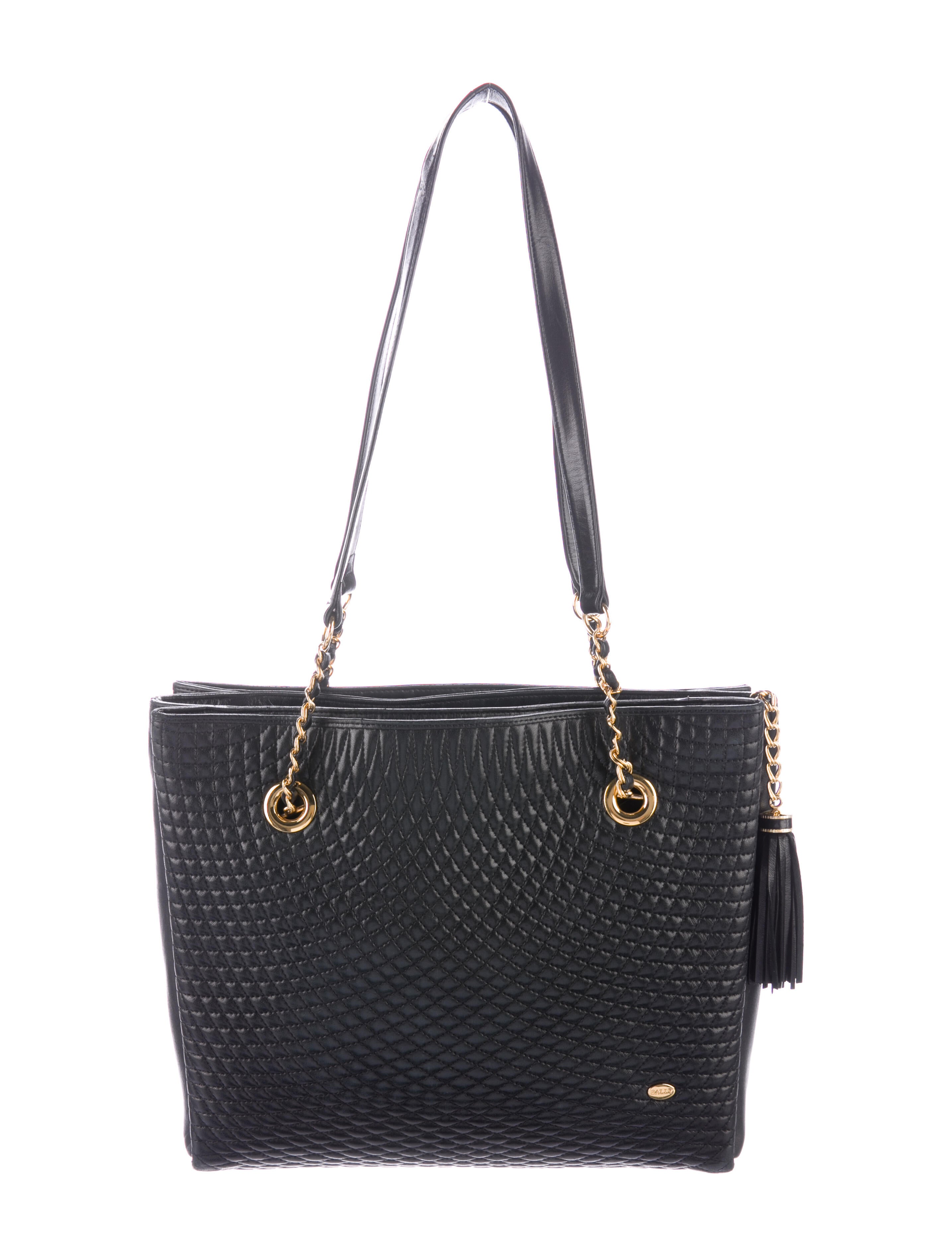 Bally Quilted Leather Tote Black Totes, Handbags WB246371 The