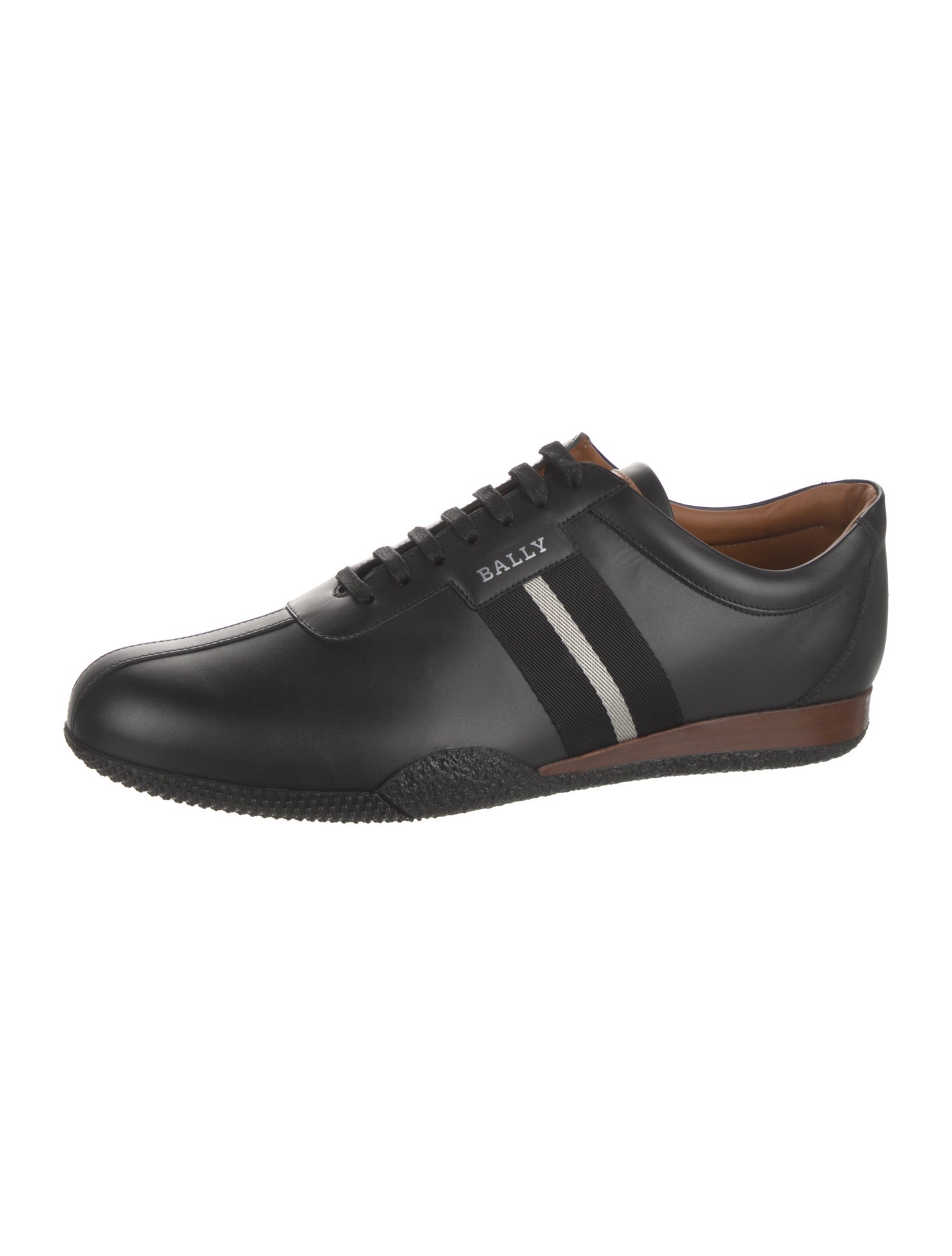 Bally Leather Striped Sneakers