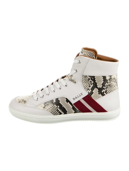 Bally Calf Leather Animal Print Sneakers