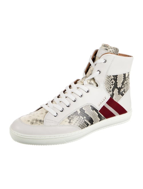 Bally Calf Leather Animal Print Sneakers