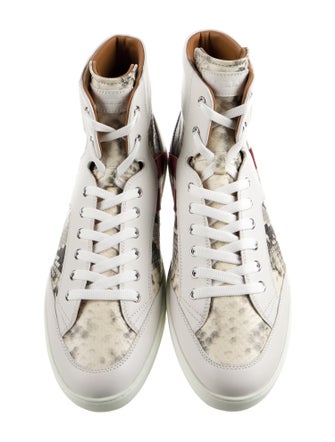 Bally Calf Leather Animal Print Sneakers
