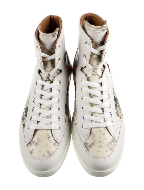 Bally Calf Leather Animal Print Sneakers