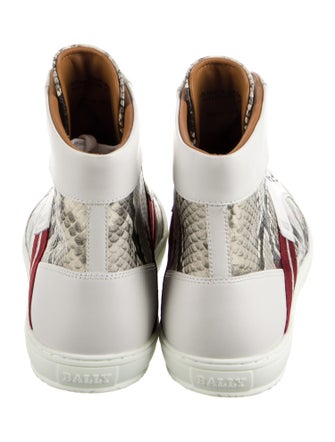 Bally Calf Leather Animal Print Sneakers