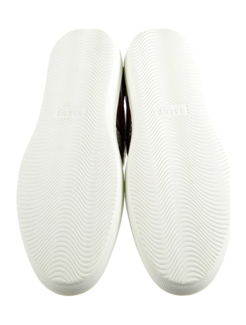 Bally Calf Leather Animal Print Sneakers