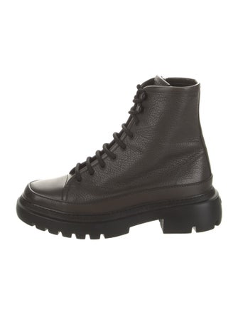 Bally Leather Combat Boots