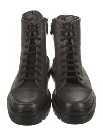 Bally Leather Combat Boots