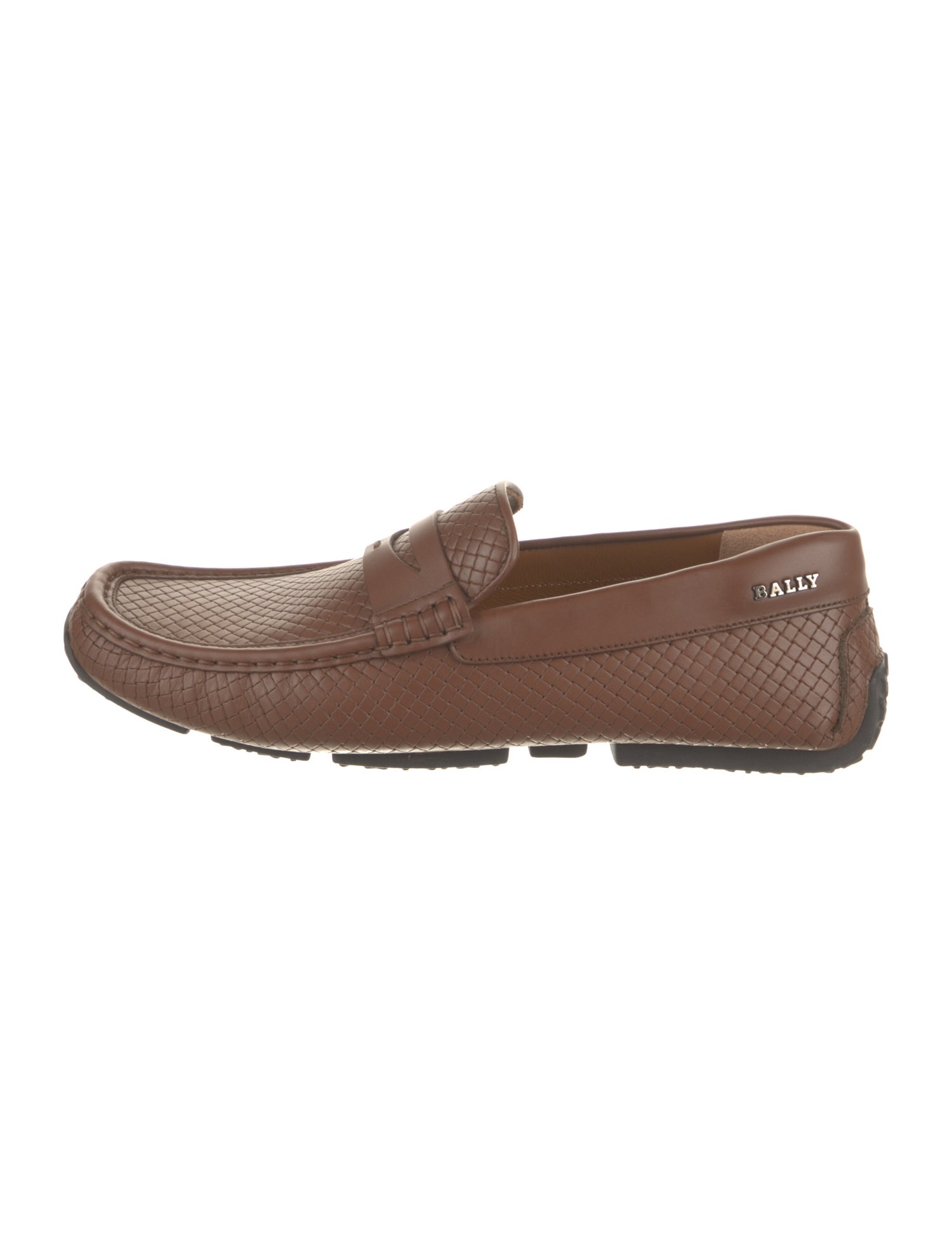 Bally Brown Calf Leather Bos Taurus Slip-On Loafers