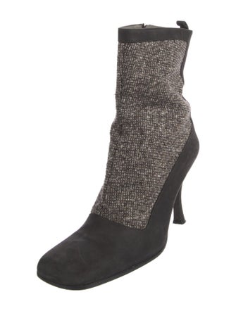 Bally Tweed Pattern Boots