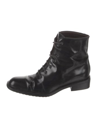 Bally Patent Leather Combat Boots