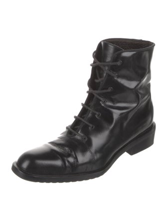 Bally Patent Leather Combat Boots