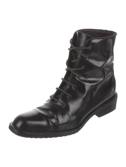 Bally Patent Leather Combat Boots