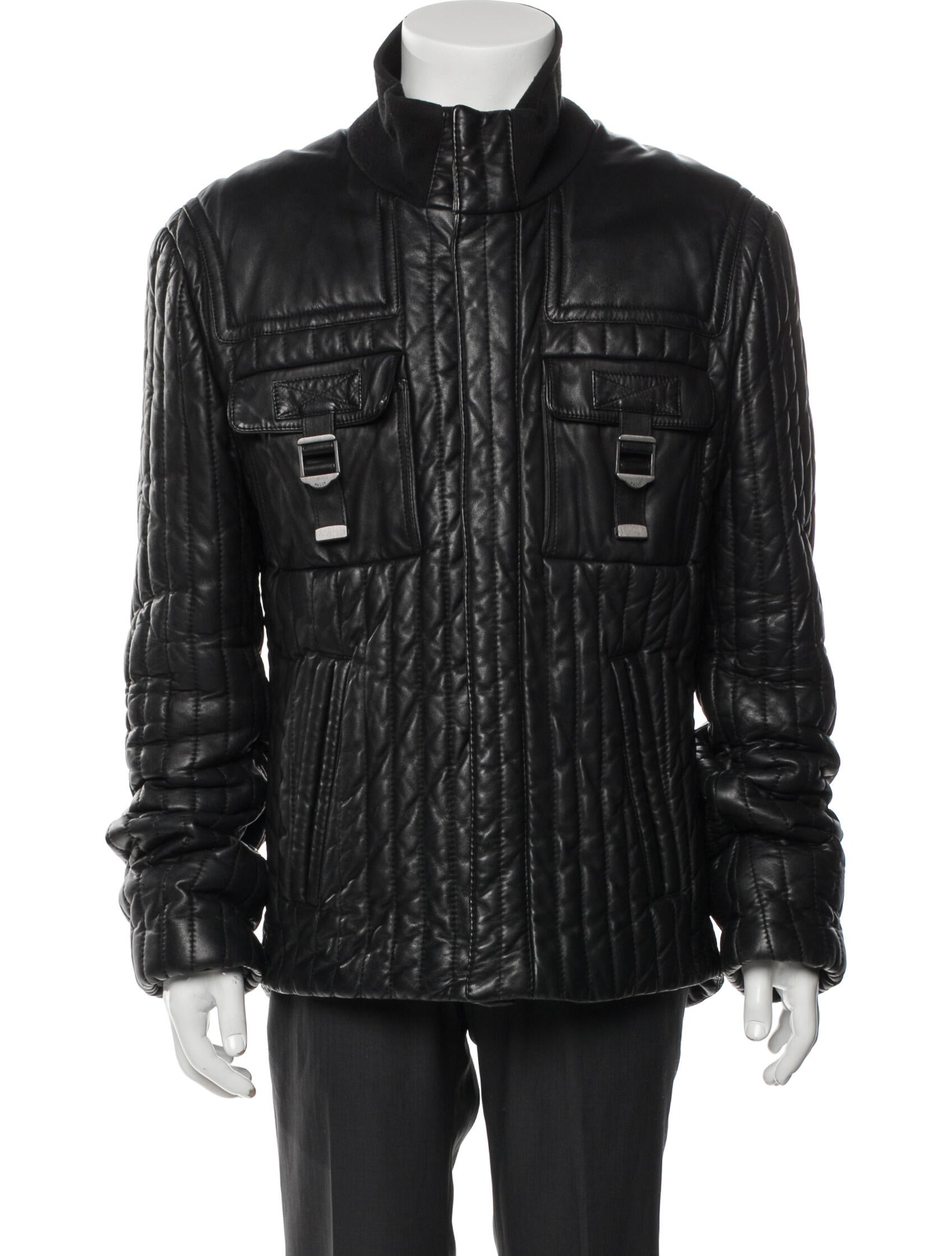 Bally Lamb Leather Utility Jacket