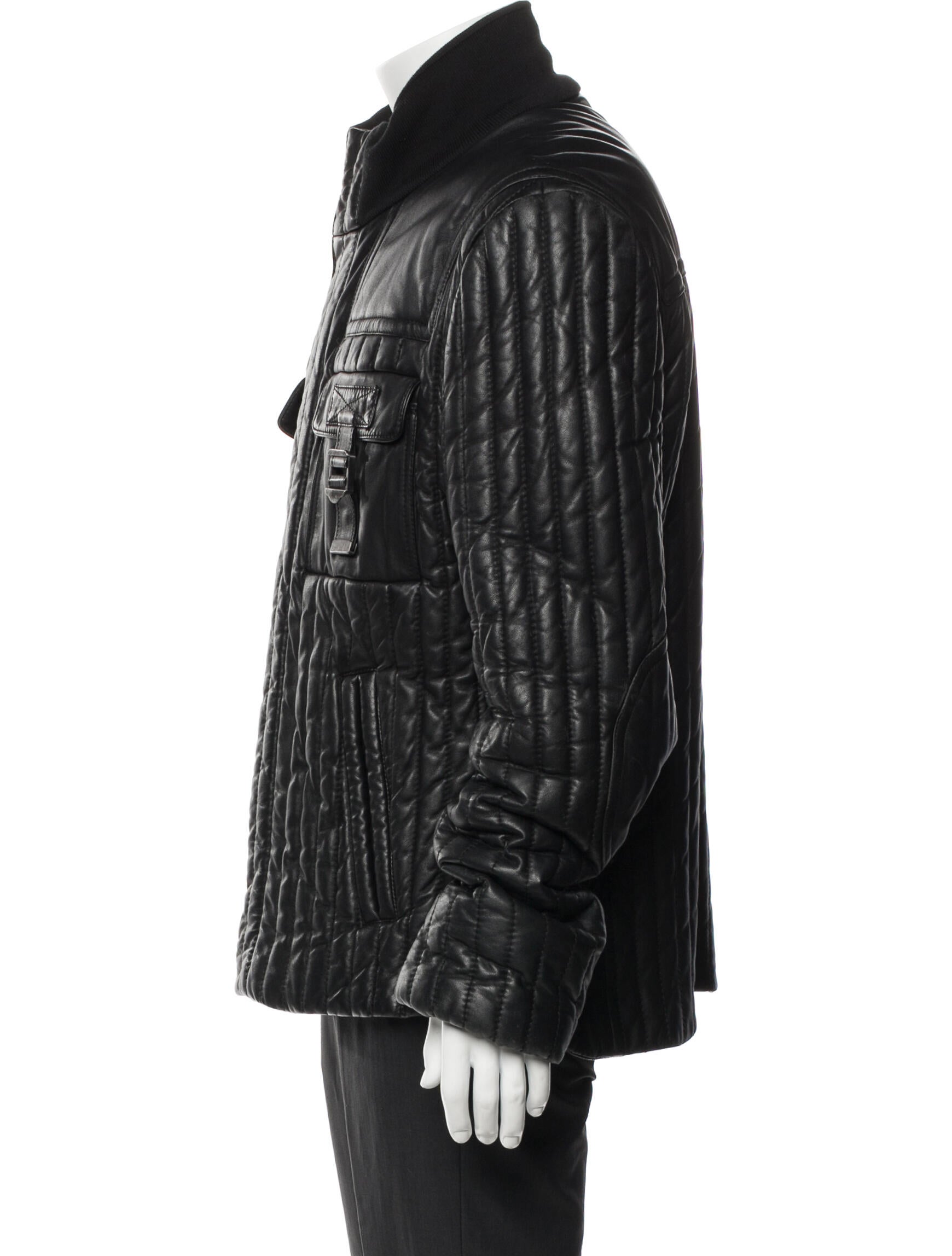 Bally Lamb Leather Utility Jacket