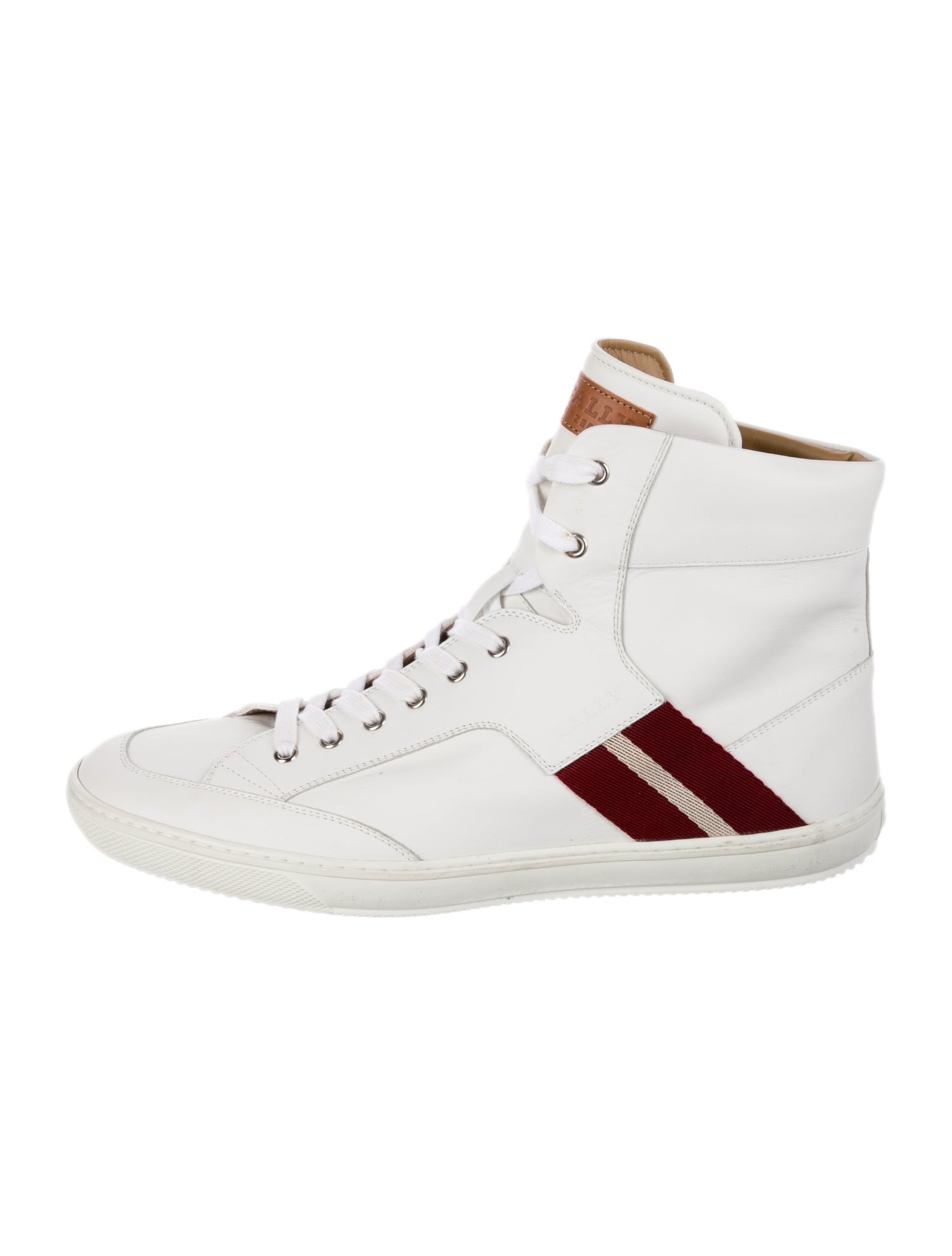 Bally Leather Striped Sneakers