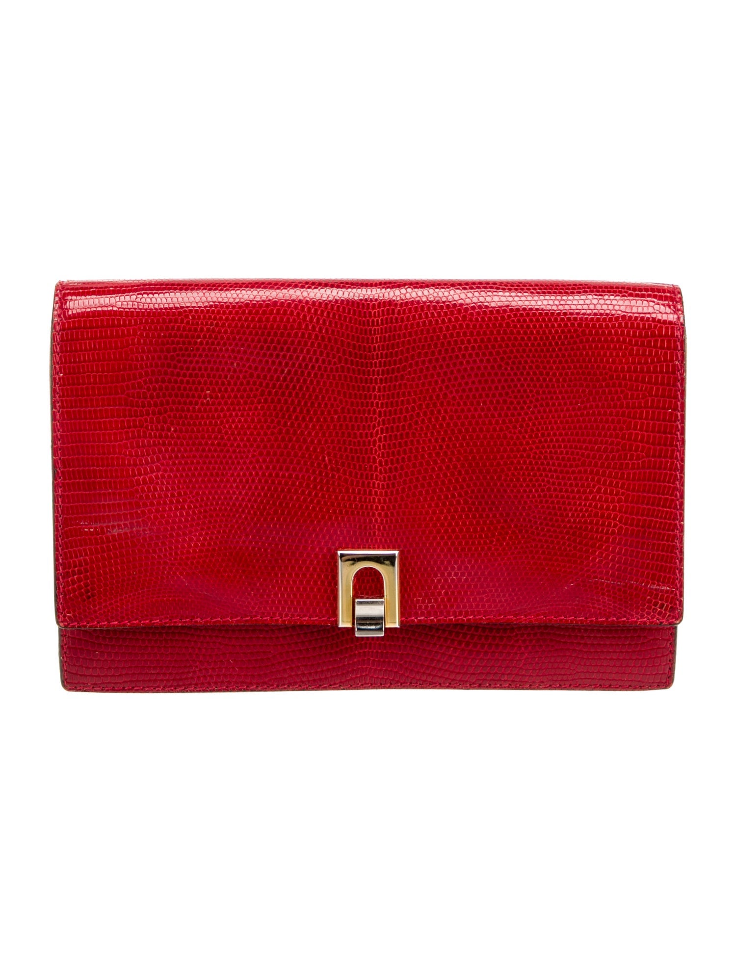 Bally Embossed Leather Clutch