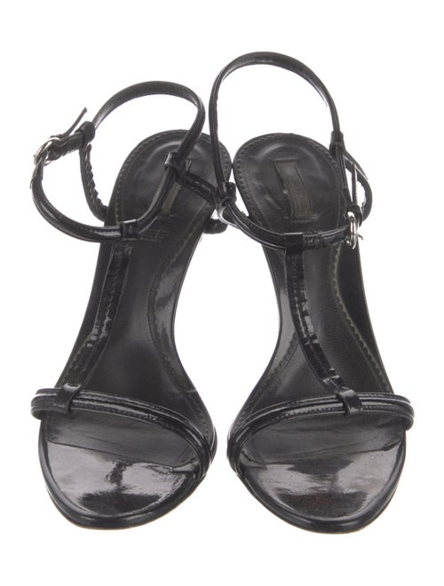 Bally Patent Leather T-Strap Sandals