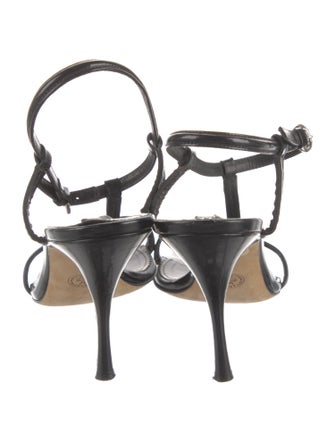 Bally Patent Leather T-Strap Sandals