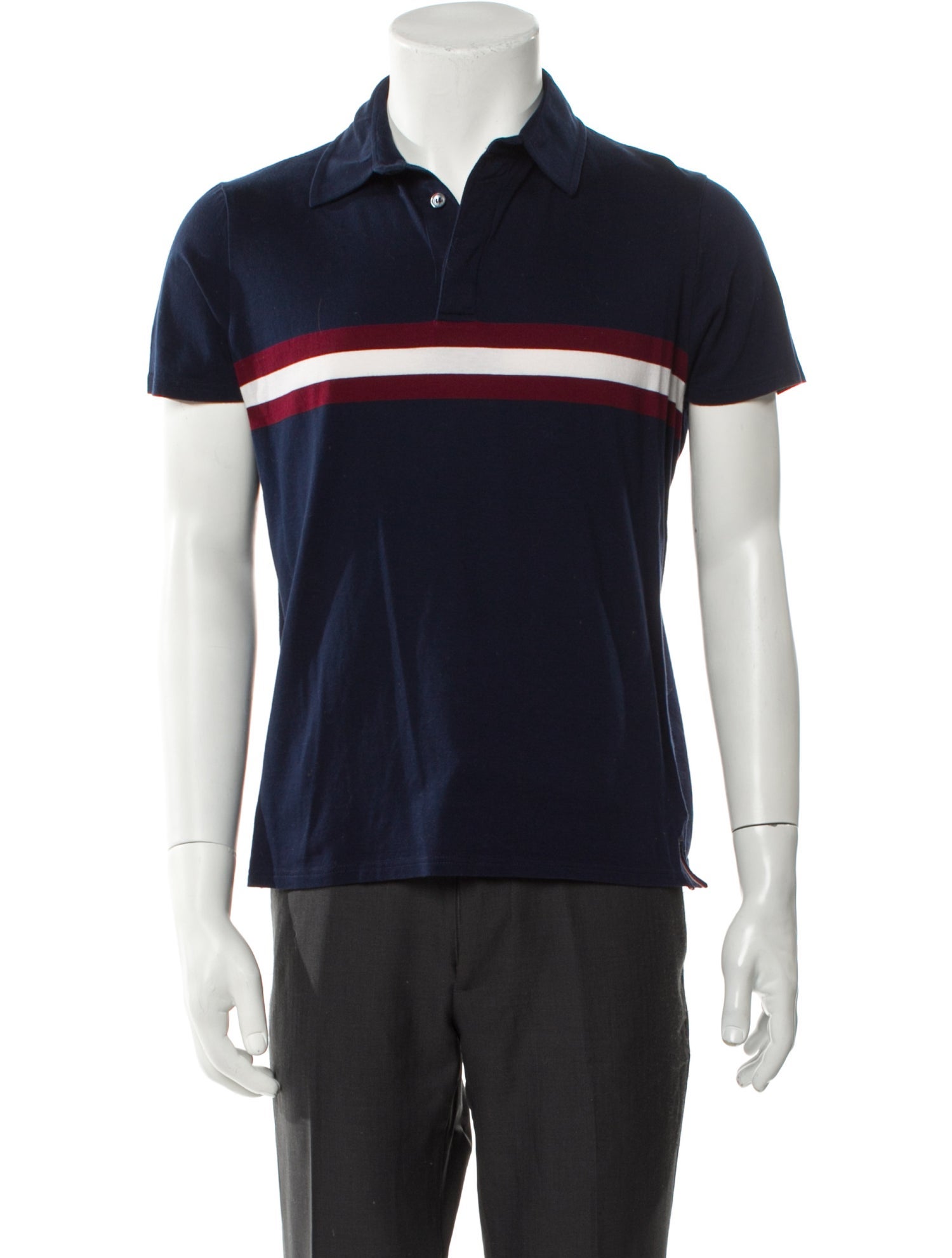 Bally Striped Collar Polo Shirt
