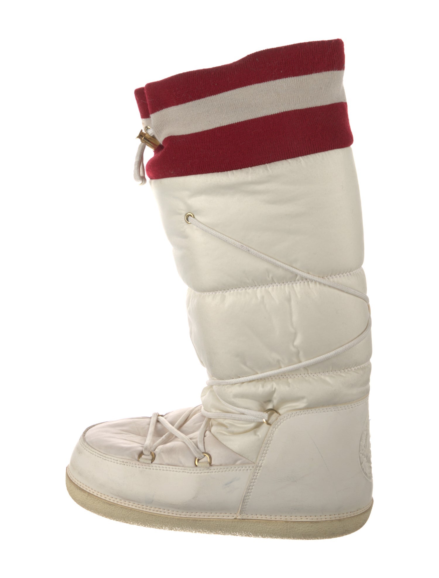 Bally Nylon Striped Lace-Up Boots