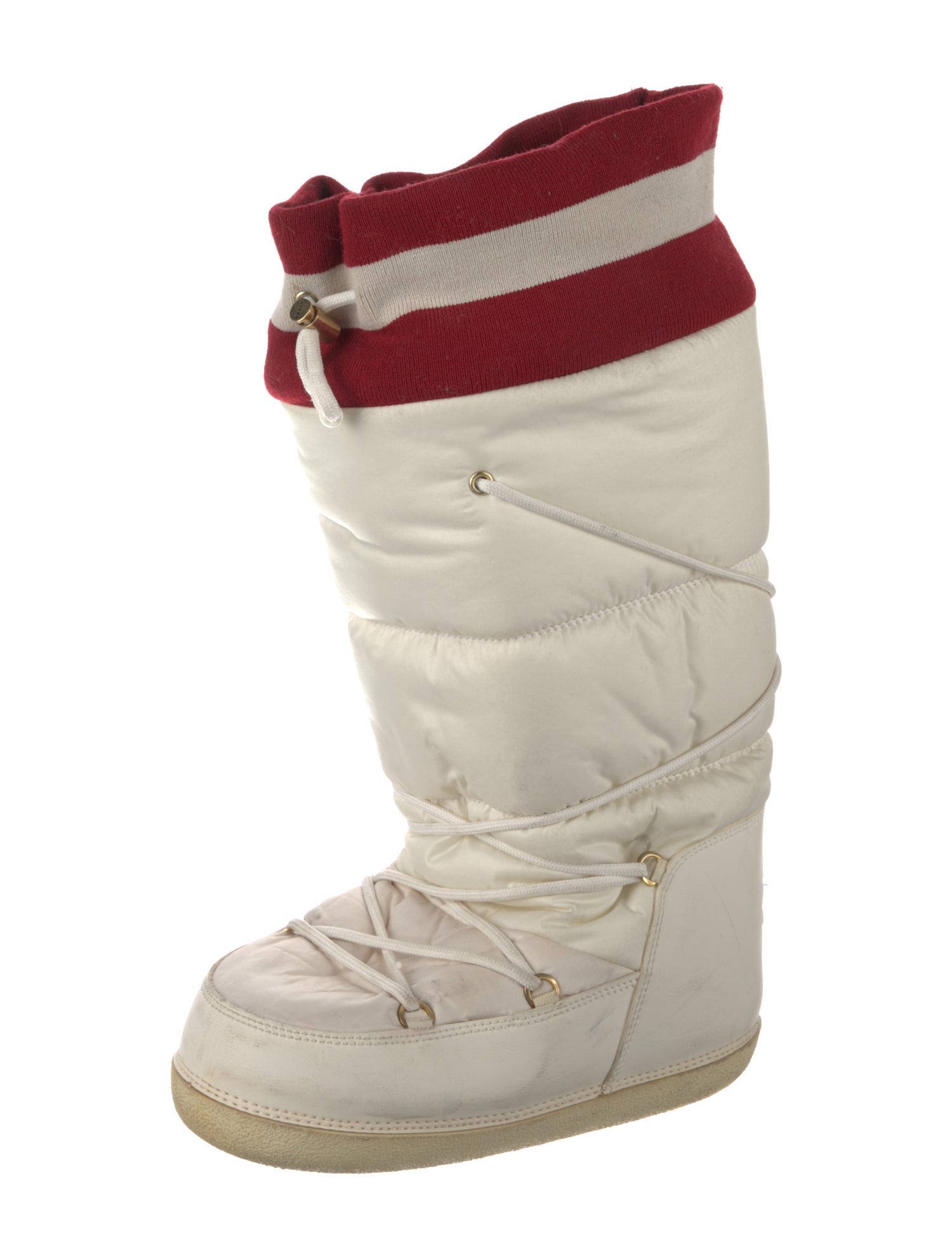 Bally Nylon Striped Lace-Up Boots