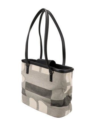 Bally Canvas Top Handle Bag