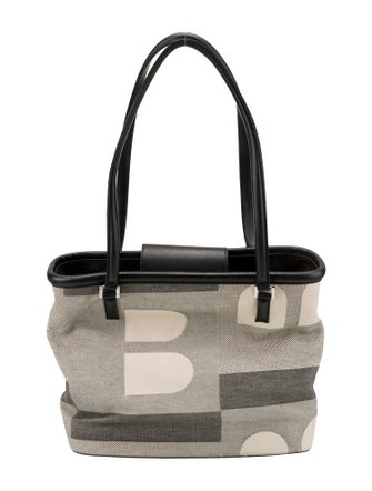 Bally Canvas Top Handle Bag