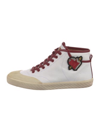 Bally Canvas Embroidered Accent Sneakers