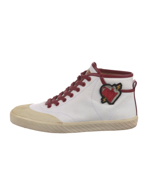 Bally Canvas Embroidered Accent Sneakers