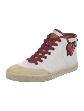 Bally Canvas Embroidered Accent Sneakers