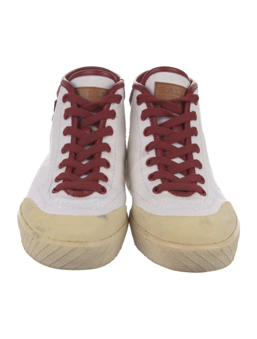 Bally Canvas Embroidered Accent Sneakers