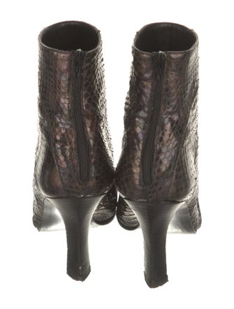 Bally Python Animal Print Boots