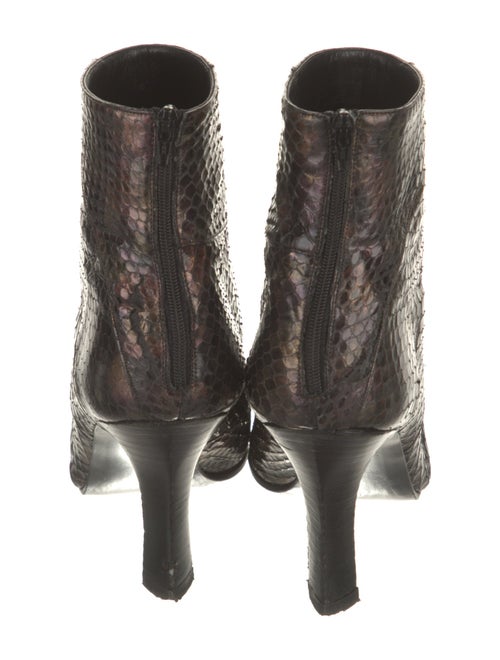 Bally Python Animal Print Boots