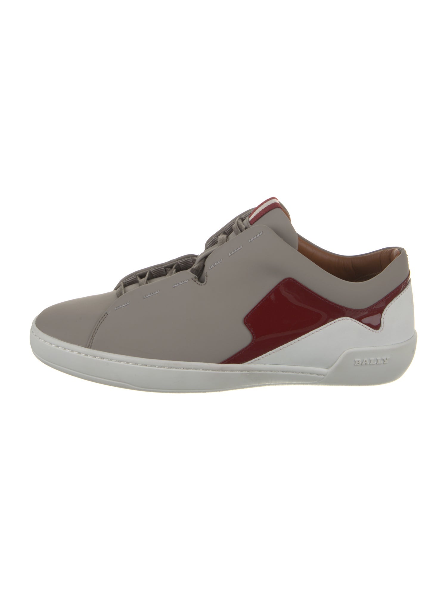 Bally Leather Colorblock Pattern Sneakers