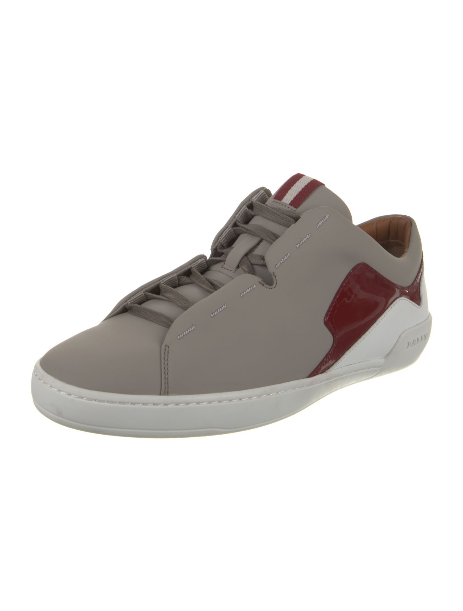 Bally Leather Colorblock Pattern Sneakers