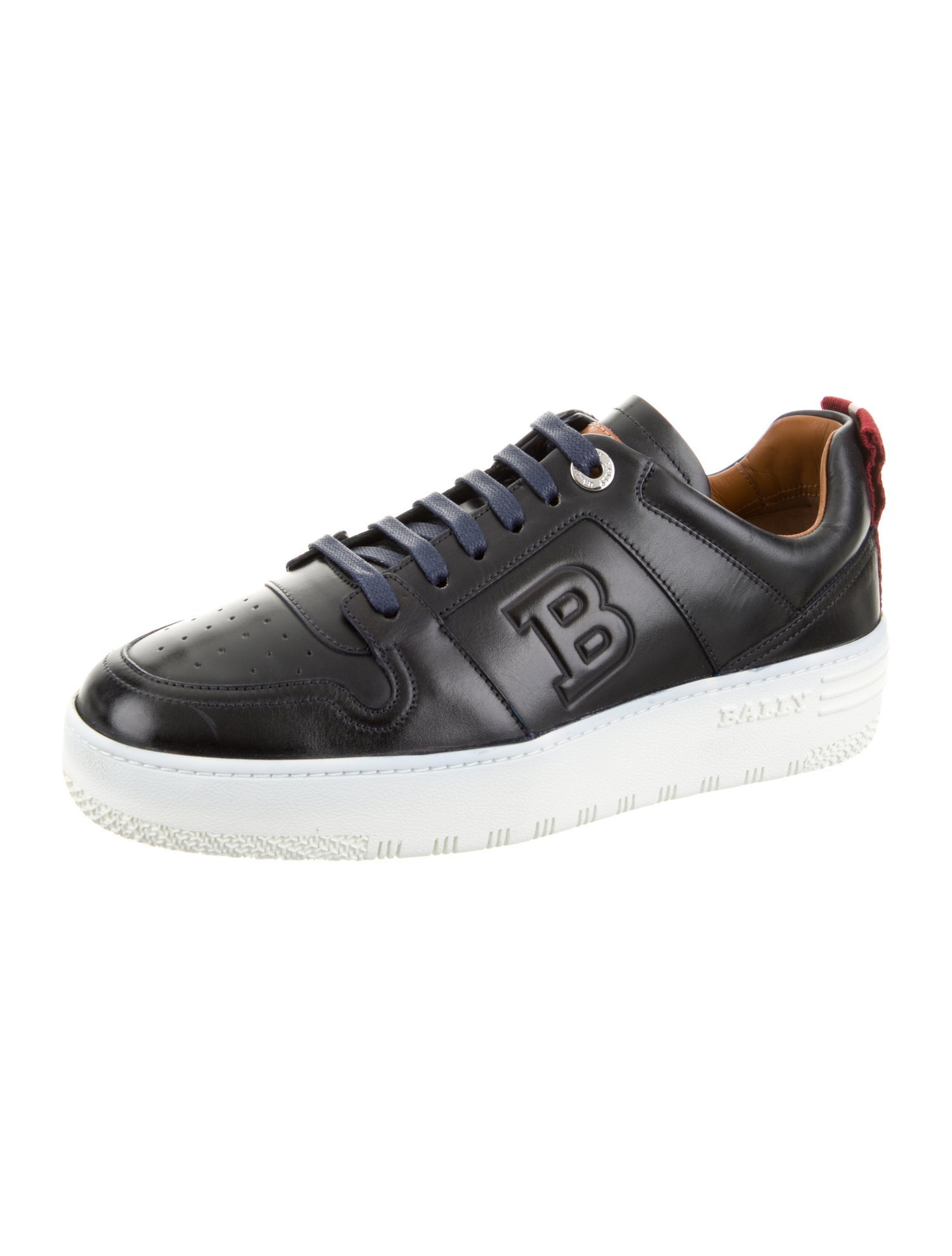 Bally Leather Grosgrain Trim Sneakers