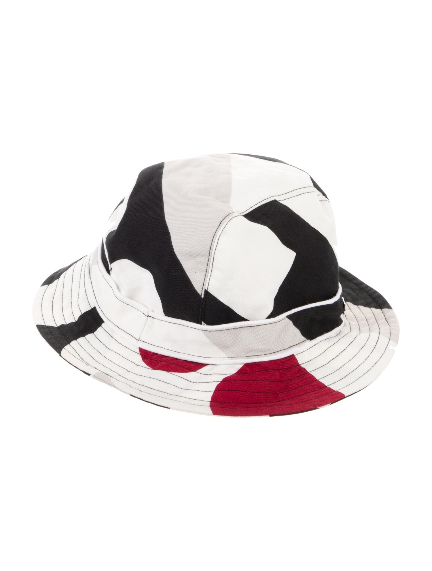 Bally White patterned bucket hat