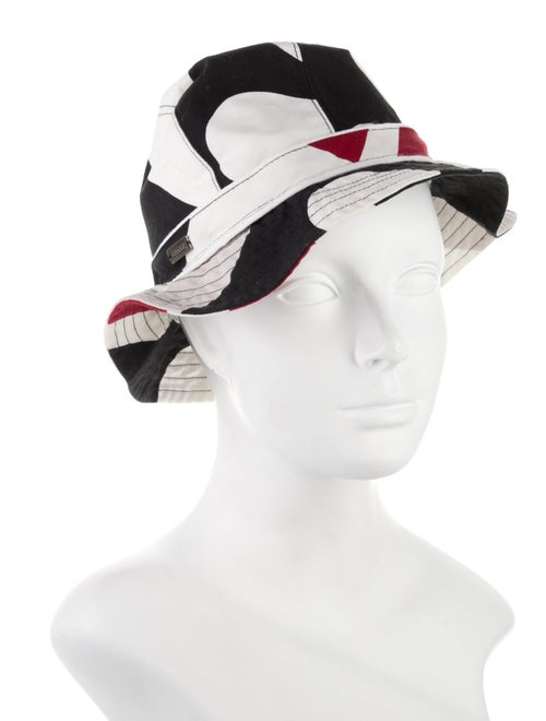 Bally White patterned bucket hat