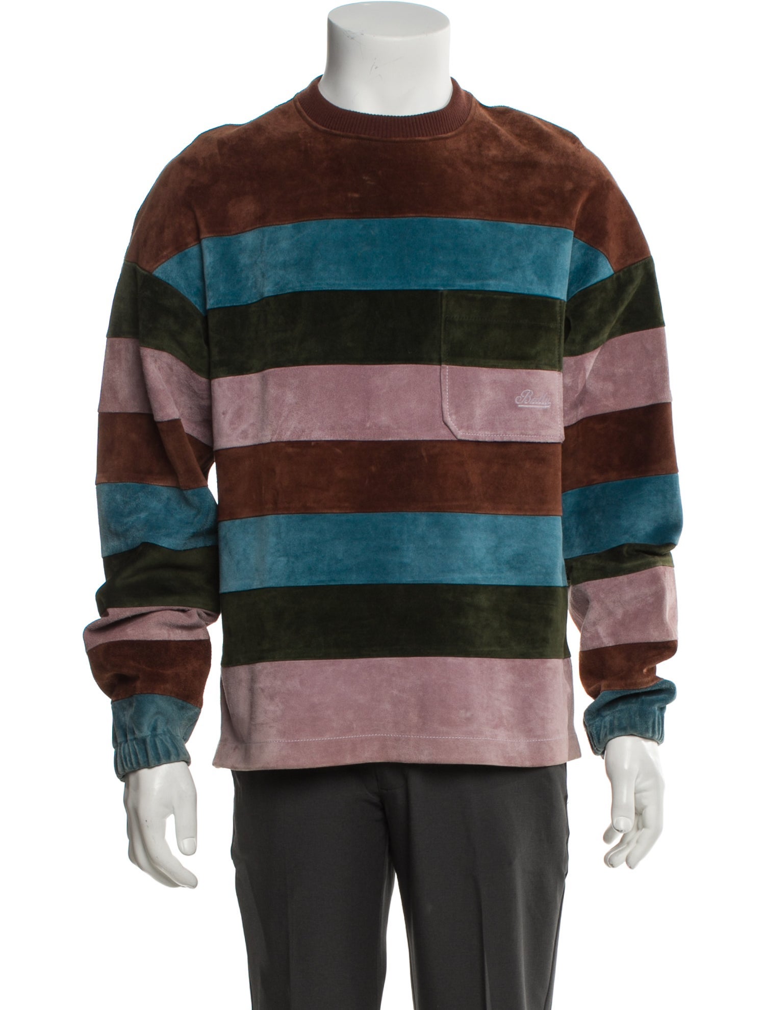 Bally Calf Leather Striped Jacket