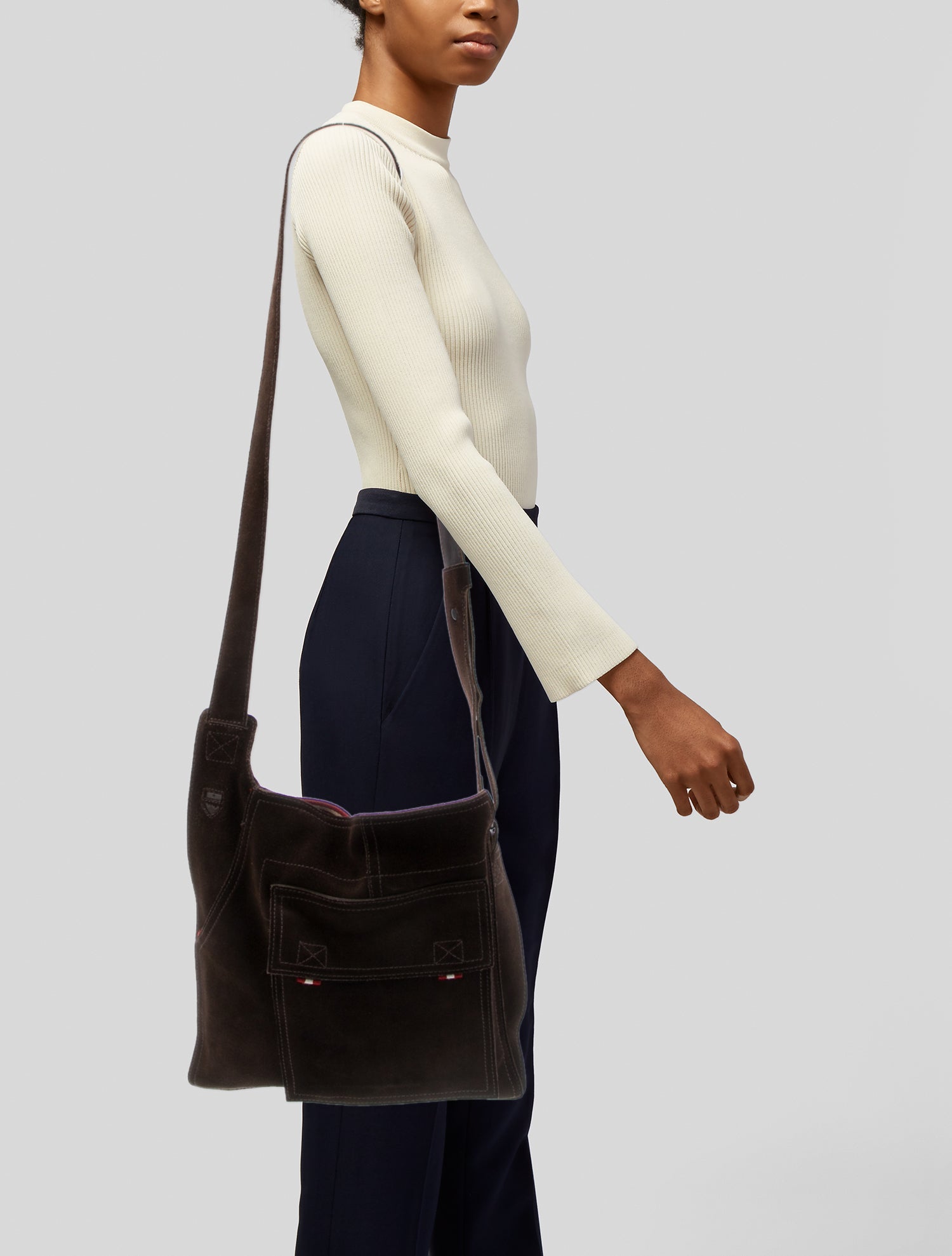 Bally Suede Messenger Bag