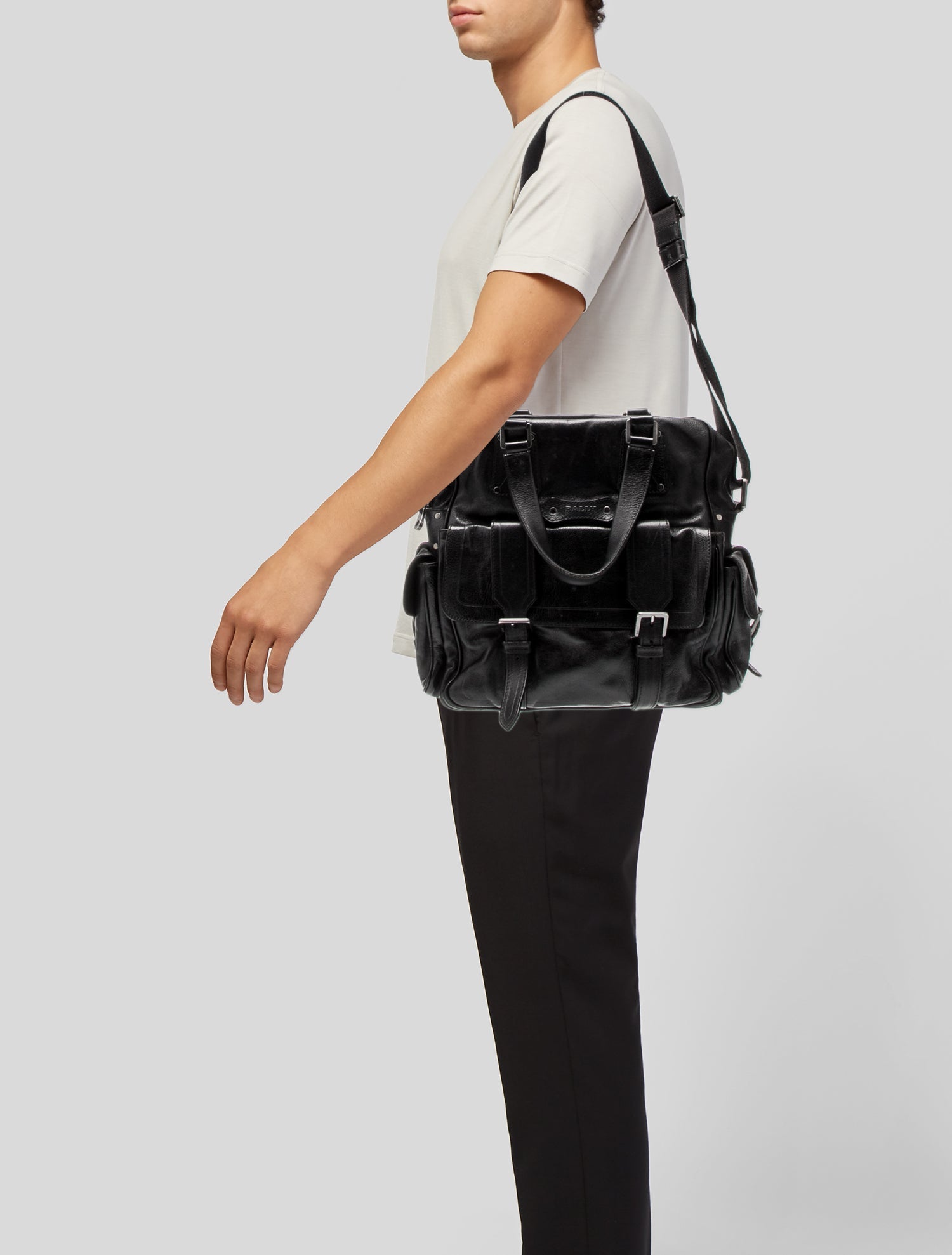 Bally Leather Messenger Bag