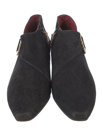 Bally Suede Animal Print Boots